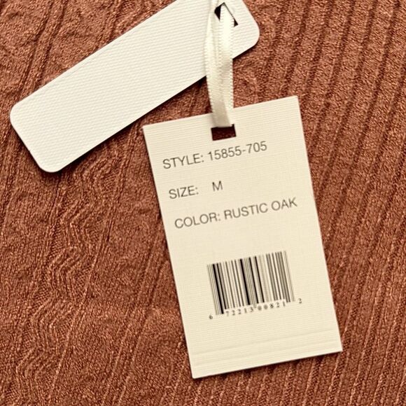 Vila Milano Rustic Oak Long Sleeve Mock Neck Sweater Women’s Size Medium - Picture 5 of 6